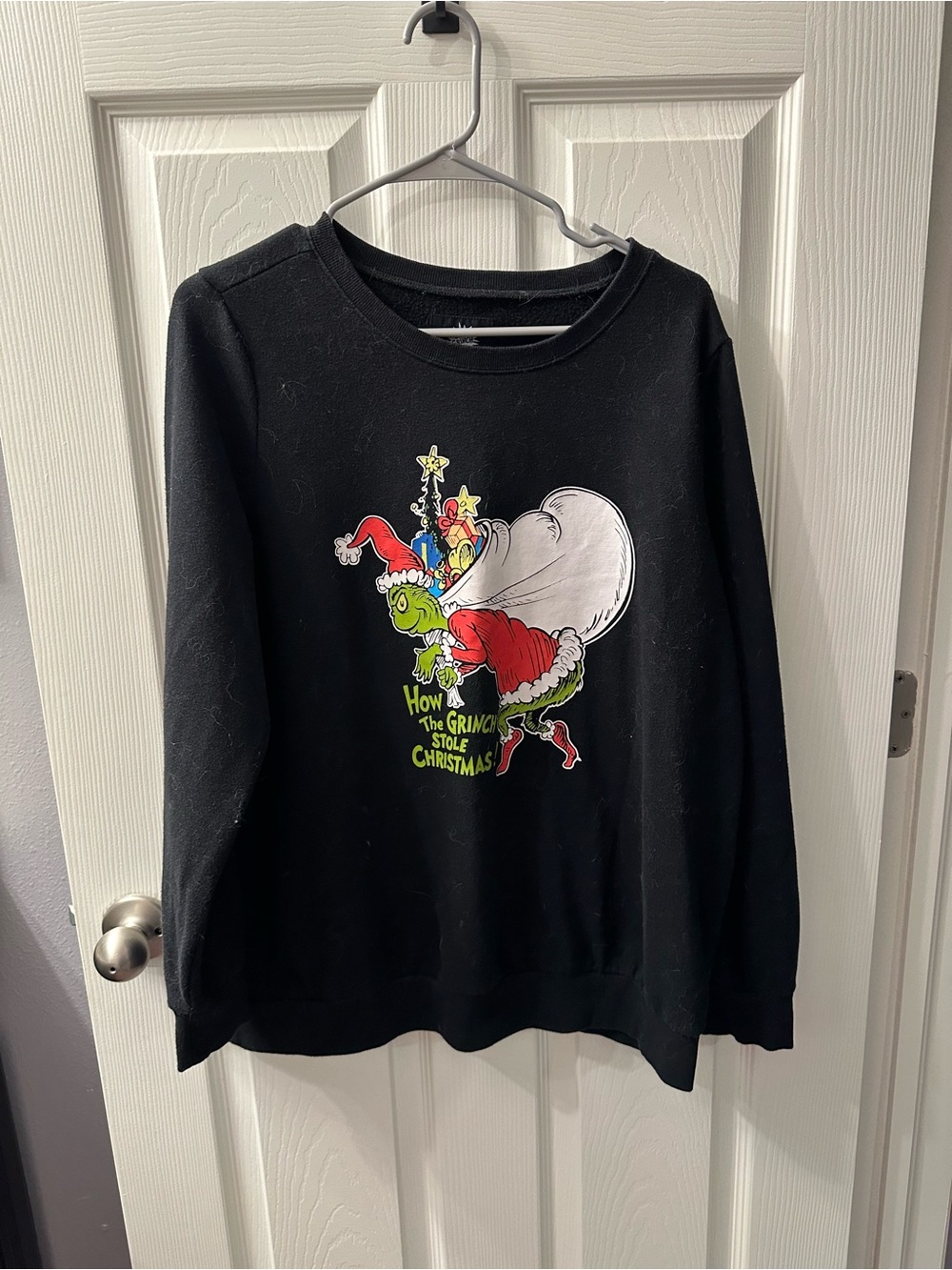 torrid Black Grinch Christmas Scoop Sweatshirt with Red & Green Graphic